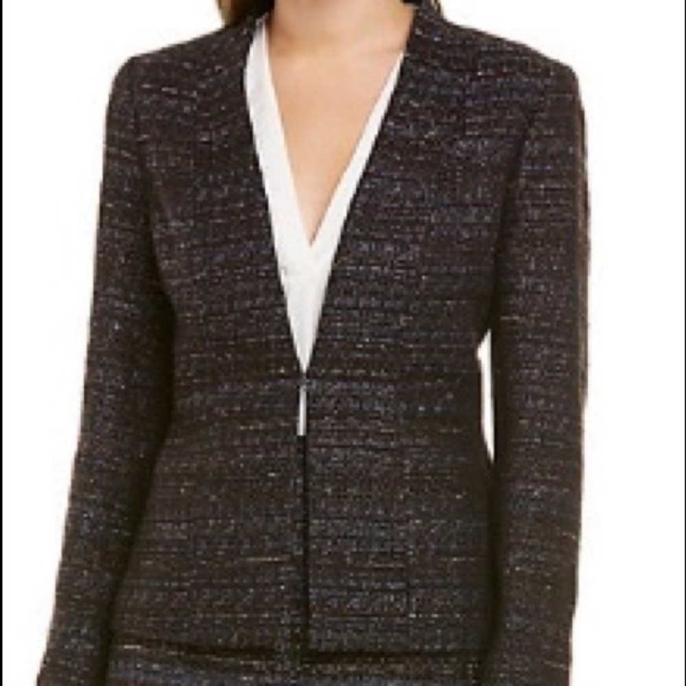 Brook Brothers Classic Tweed Metallic Thread Blazer